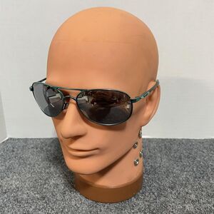 Oakley Gwen Sunglasses Womens 59mm Teal Aviator Metal Gray Lenses OO4068-08
